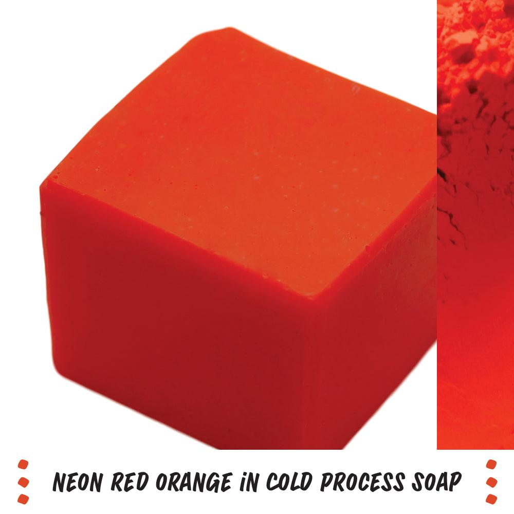 Fluorescent Neon Red-Orange - Nurture Soap